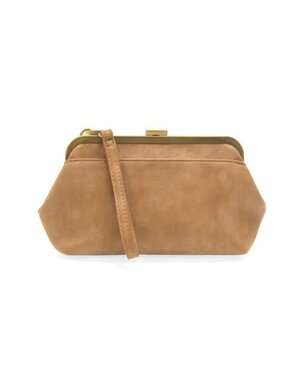 Joy Susan Vivie Frame Lock Convertible Crossbody Wristlet, Tuscan Tan