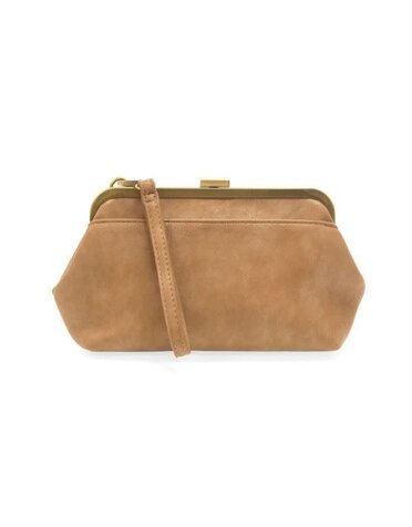 Joy Susan Vivie Frame Lock Convertible Crossbody Wristlet, Tuscan Tan