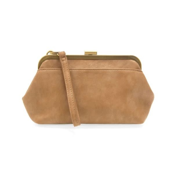 Joy Susan Vivie Frame Lock Convertible Crossbody Wristlet, Tuscan Tan