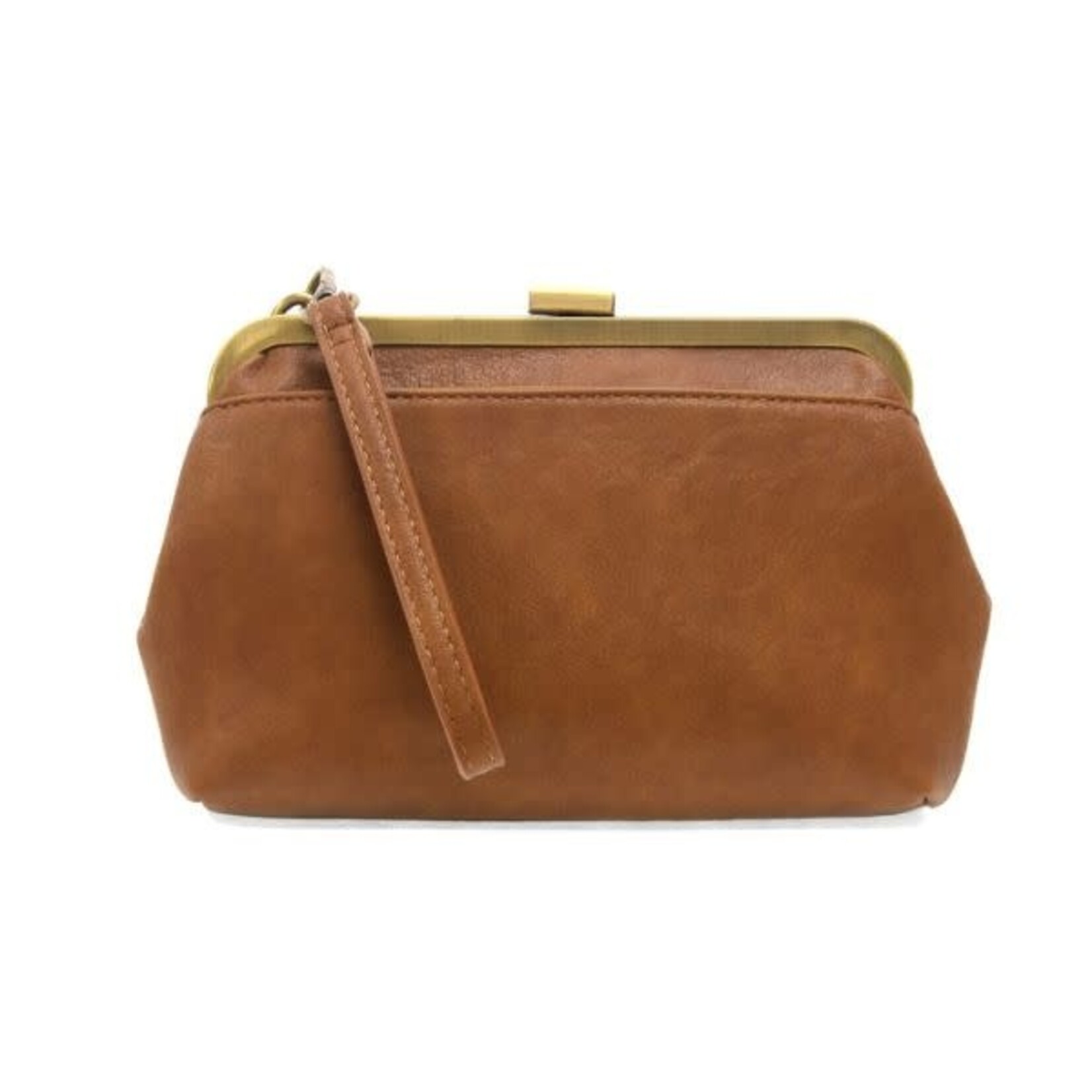 Joy Susan Vivie Frame Lock Convertible Crossbody Wristlet, Bourbon
