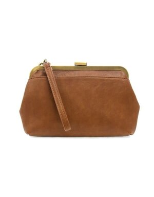 Joy Susan Vivie Frame Lock Convertible Crossbody Wristlet, Bourbon