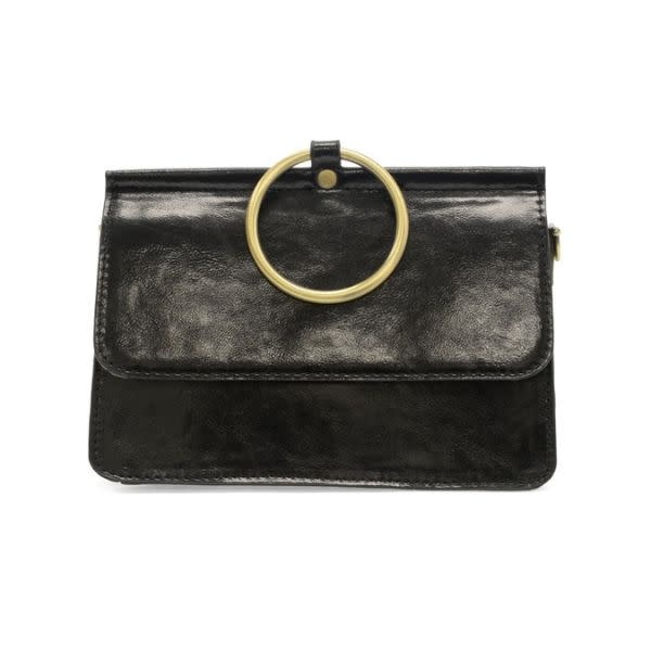 Joy Susan Aria Ring Bag, Liquid Metal Black
