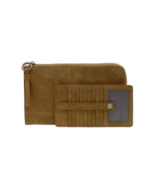 Joy Susan Karina Convertible Wristlet, Faux Suede, Wheat