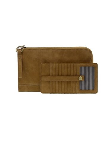 Joy Susan Karina Convertible Wristlet, Faux Suede, Wheat
