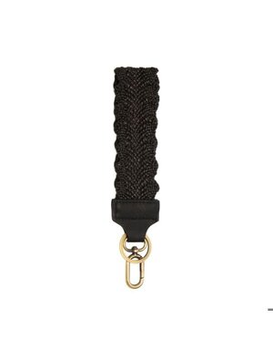 Joy Susan Easy Find Wristlet, Black Scalloped Straw