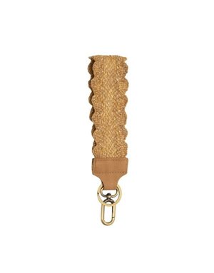 Joy Susan Easy Find Wristlet, Natural Scalloped Straw