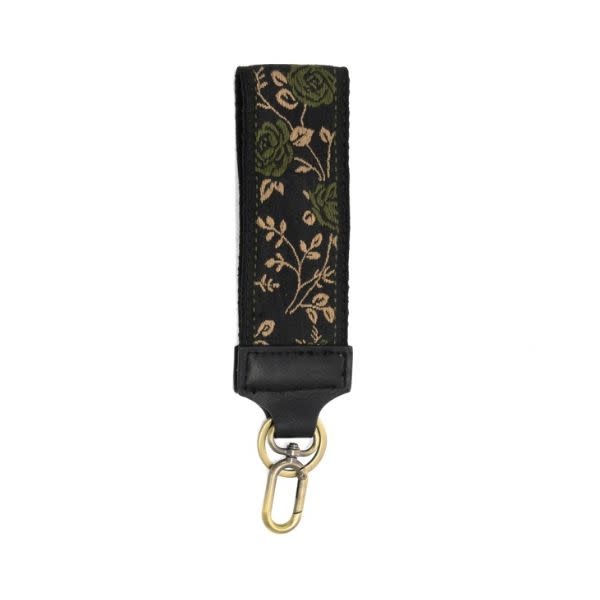 Joy Susan Easy Find Wristlet, Olive Untamed Roses