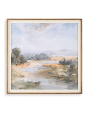 River Afternoon Framed Print, 40 X 40 X 2, Artwork Available for Delivery or Pick Up