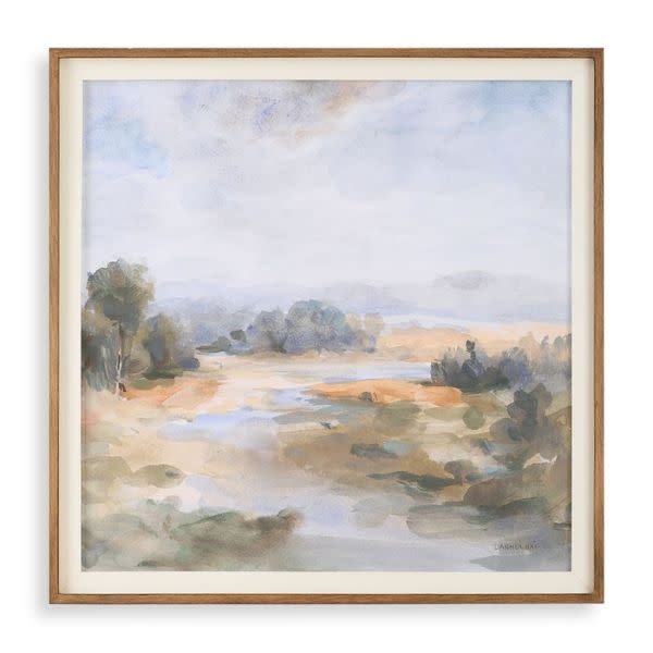 River Afternoon Framed Print, 40 X 40 X 2, Artwork Available for Delivery or Pick Up