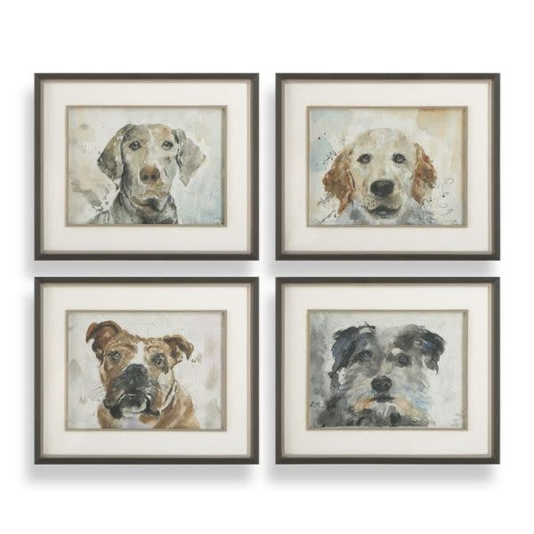 Dog Days Framed Prints, Set of 4, 28 X 23, Artwork Available for Local Delivery or Pick Up