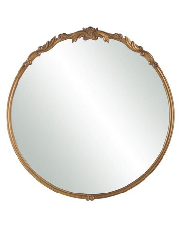 Ornate Round Antique Gold Mirror, 28 in., Mirror Available for Local Delivery or Pick Up