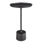 Aluminum and Iron Accent Table, 13 X 23 X 13