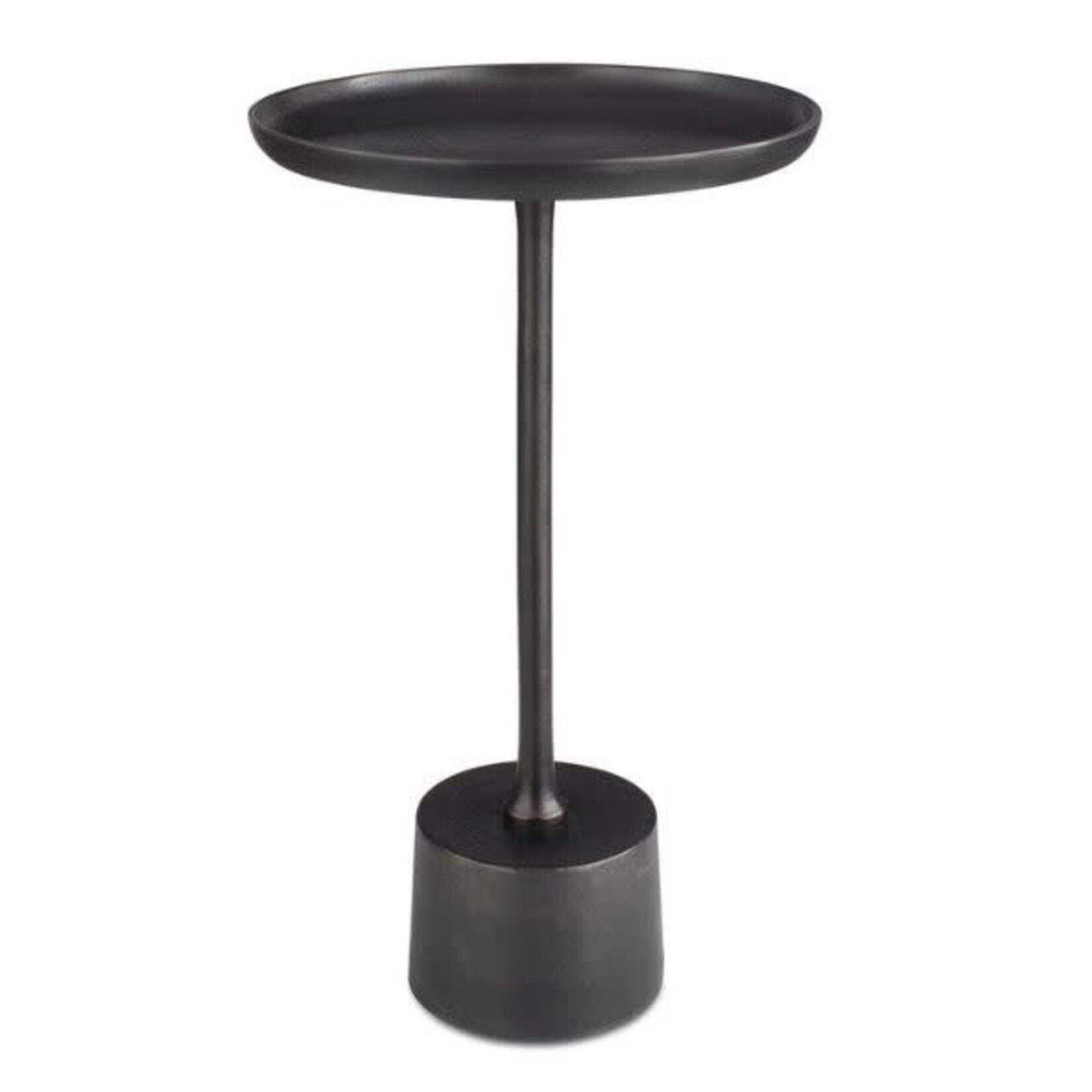 Aluminum and Iron Accent Table, 13 X 23 X 13