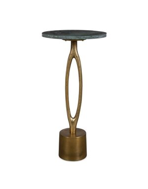 Emerald Green Oval Marble Top Accent Table, 12 X 24 X 8, Furniture Available for Local Delivery or Pick Up