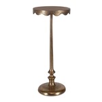 Antique Brass Accent Table, 10 X 23 X 10