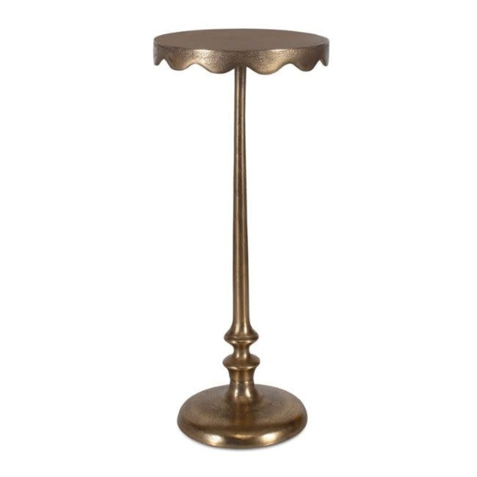 Antique Brass Accent Table, 10 X 23 X 10