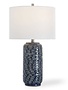 Blue Ceramic Table Lamp, 27 in., Lighting Available for Local Delivery or Pick Up