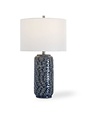 Blue Ceramic Table Lamp, 27 in.