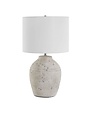 Distressed Whitewash Ceramic Table Lamp, 24 in., Lighting Available for Local Delivery or Pick Up