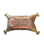 Cotton Velvet Printed Lumbar Pillow, 24 X 14 in.