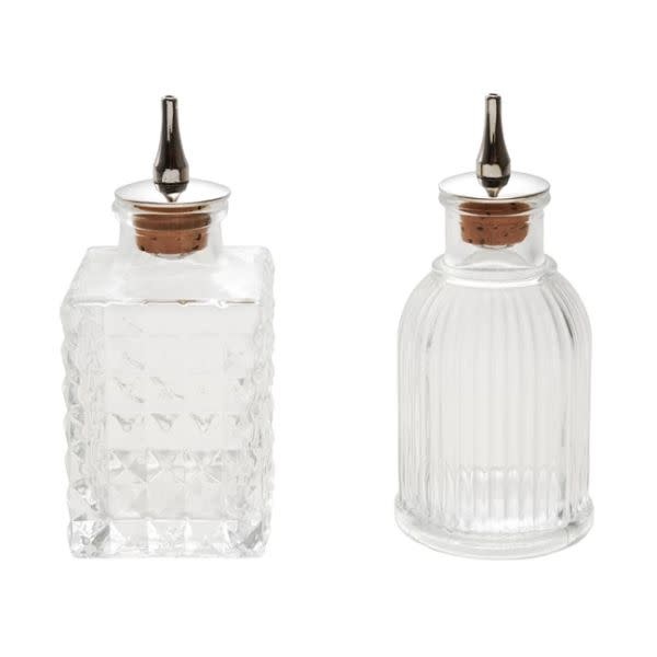 Pressed Glass Bitters Bottle with Spout, 2 oz., Assorted Styles