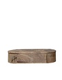 Hand-Carved Mango Wood Box with Lid, Natural, Small, 11.25 X 4.75 X 2.5 in.