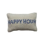 Happy Hour Lumbar Pillow, Natural and Blue