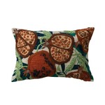 Embroidered Pomegranate Lumbar Pillow, 18 X 12 in.