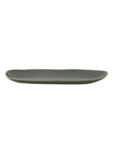 Stoneware Tray, Green, 16.5 X 5.75 in.