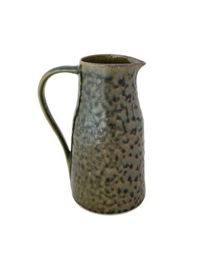 Stoneware Pitcher, Green, 2 qt., 5.5 X 10 in.