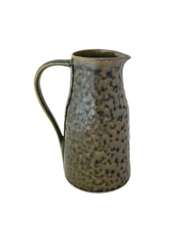 Stoneware Pitcher, Green, 2 qt., 5.5 X 10 in.