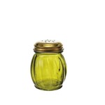 Cheese/Spice Shaker with Gold Metal Lid, Olive, 2.5 X 3.25 in.