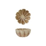 Fluted Scalloped Bowl, Brown