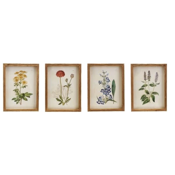 Framed Flower Artwork, Assorted Designs, 11.75 X 15.75 in.