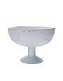 Crackle Glaze Stoneware Footed Bowl, White, 10 X 9.75 X 7.25 in.