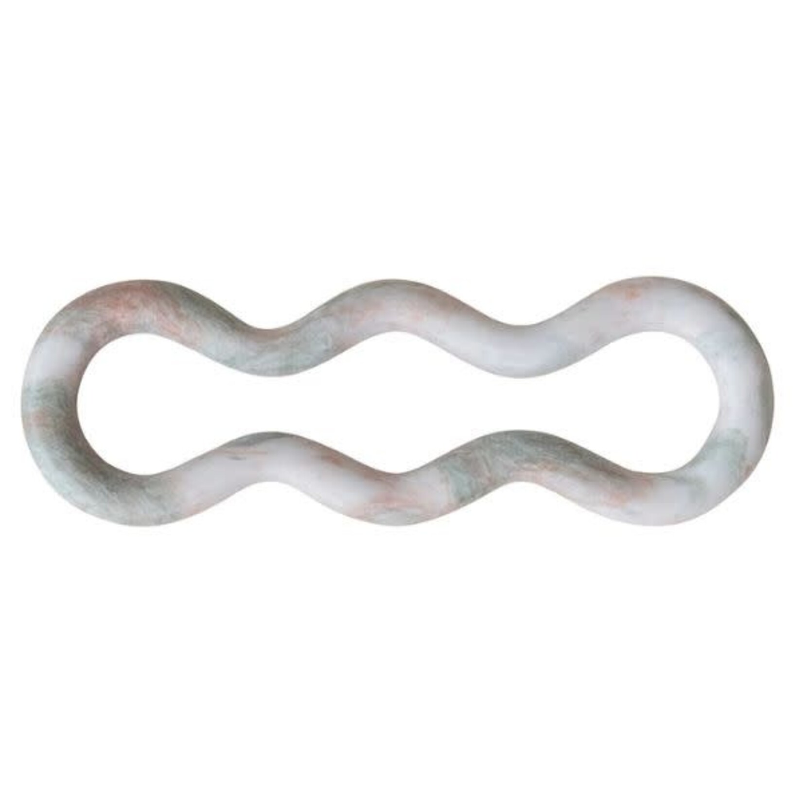 Marble Organic Shaped Trivet, Green Melange, 5 X 4.75 in.