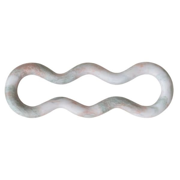 Marble Organic Shaped Trivet, Green Melange, 5 X 4.75 in.