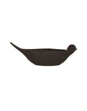 Debossed Stoneware Bird Bowl, Brown, 10 in.