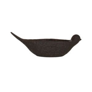 Debossed Stoneware Bird Bowl, Brown, 10 in.