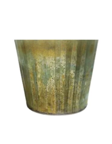 Willow Group Red Tin Planter, Verdigris, 7 X 6 in