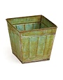 Willow Group Square Tin Verdigris Planter