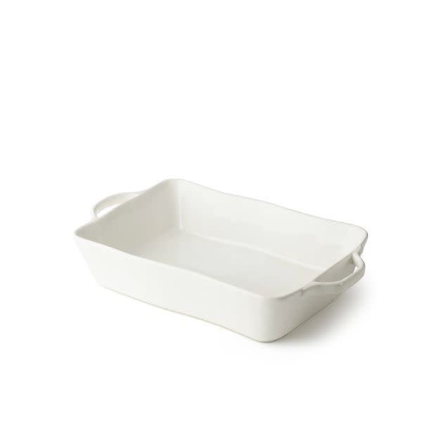 Certified International Rectangular Baker, Linen Cream, Medium, 14 in.