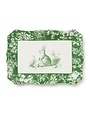 Certified International Rectangular Platter, Le Jardin, Green and White, 13.75 X 9.75 in.