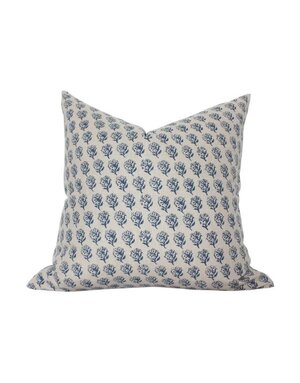 Aster Floral Throw Pillow, Indigo, 22 X 22 in.