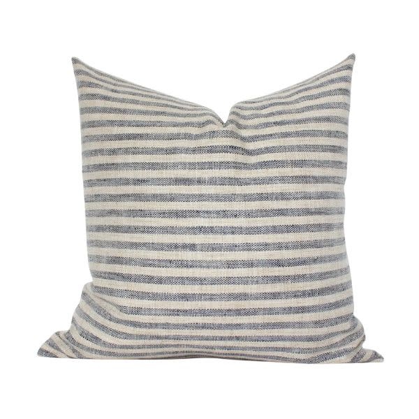 Sanford Striped Throw Pillow, Denim, 22 X 22 in.