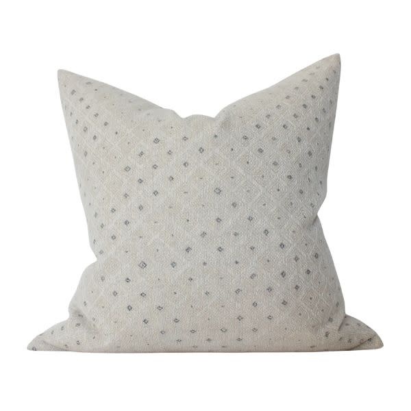 Odette Dotted Throw Pillow, Ivory, 22 X 22 in.