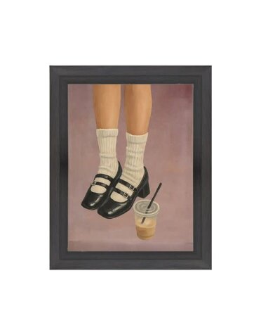 Caffeine & Mary Janes Art, 7 X 9 in.