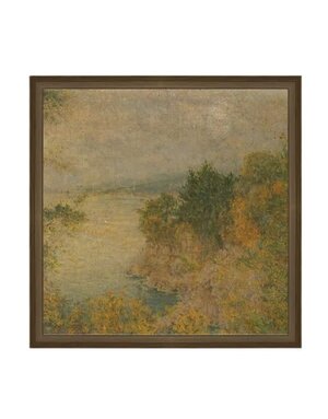 Autumn Landscape Framed Antique Art, 6 X 6 in.