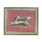 Embroidered Pup Art, 10 X 8 in.