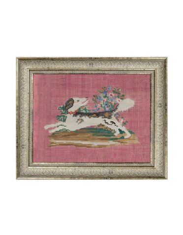 Embroidered Pup Art, 10 X 8 in.